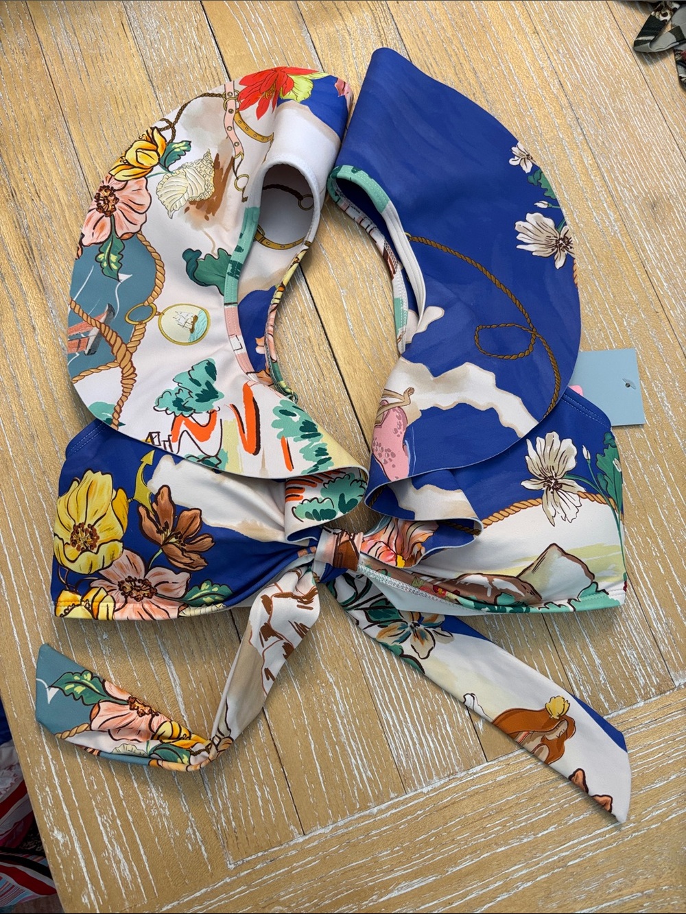 ANTONIO MELANI Swim Bikini Set Map Retro Hipster Pant, NWT - Picture 3 of 10